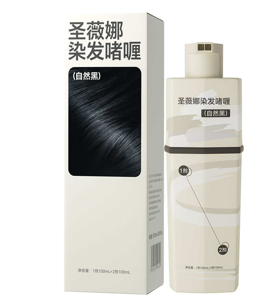 圣薇娜双剂染发啫喱（自然黑）Hair-Double-color-gel-(Natural-Black)